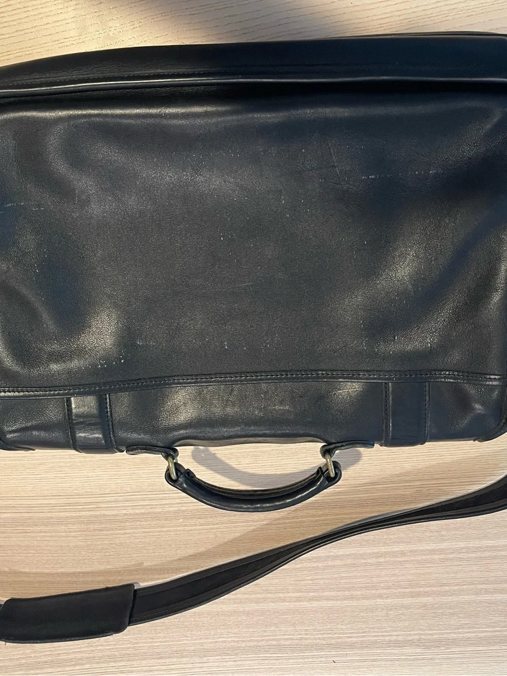 Coach Men's Black Leather Briefcase Bag